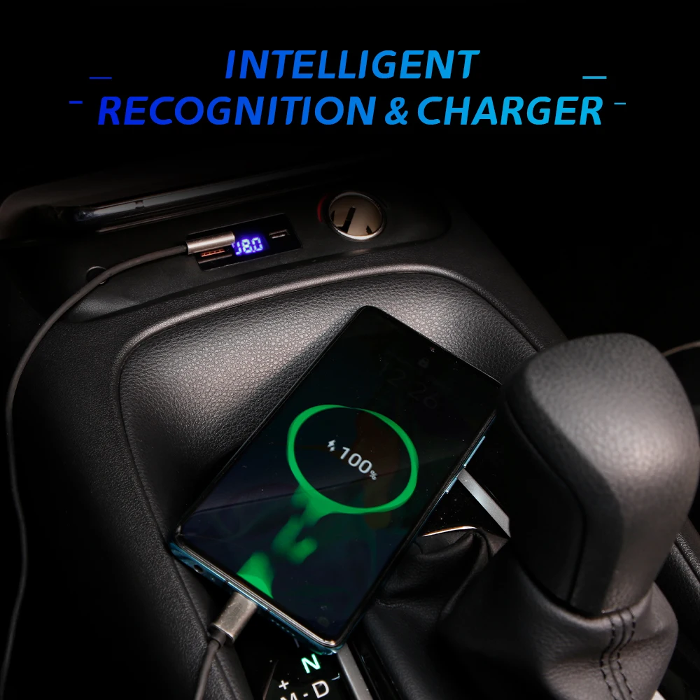 Qi Car Wireless Charger for Toyota Corolla Ralink 2019-2023 Fast Charging USB Port Vehicle Mounted Charging Device