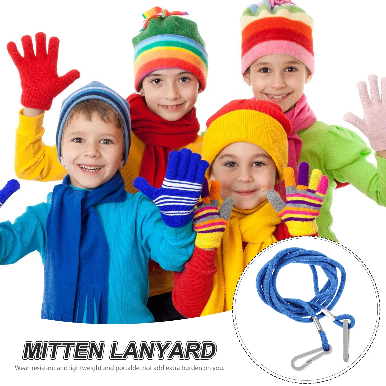 

Ski Glove Lanyard Anti-Lost Rope For Gloves Durable Nylon Strap Portable Holder For Winter Gloves Mitten Multi-Function Use