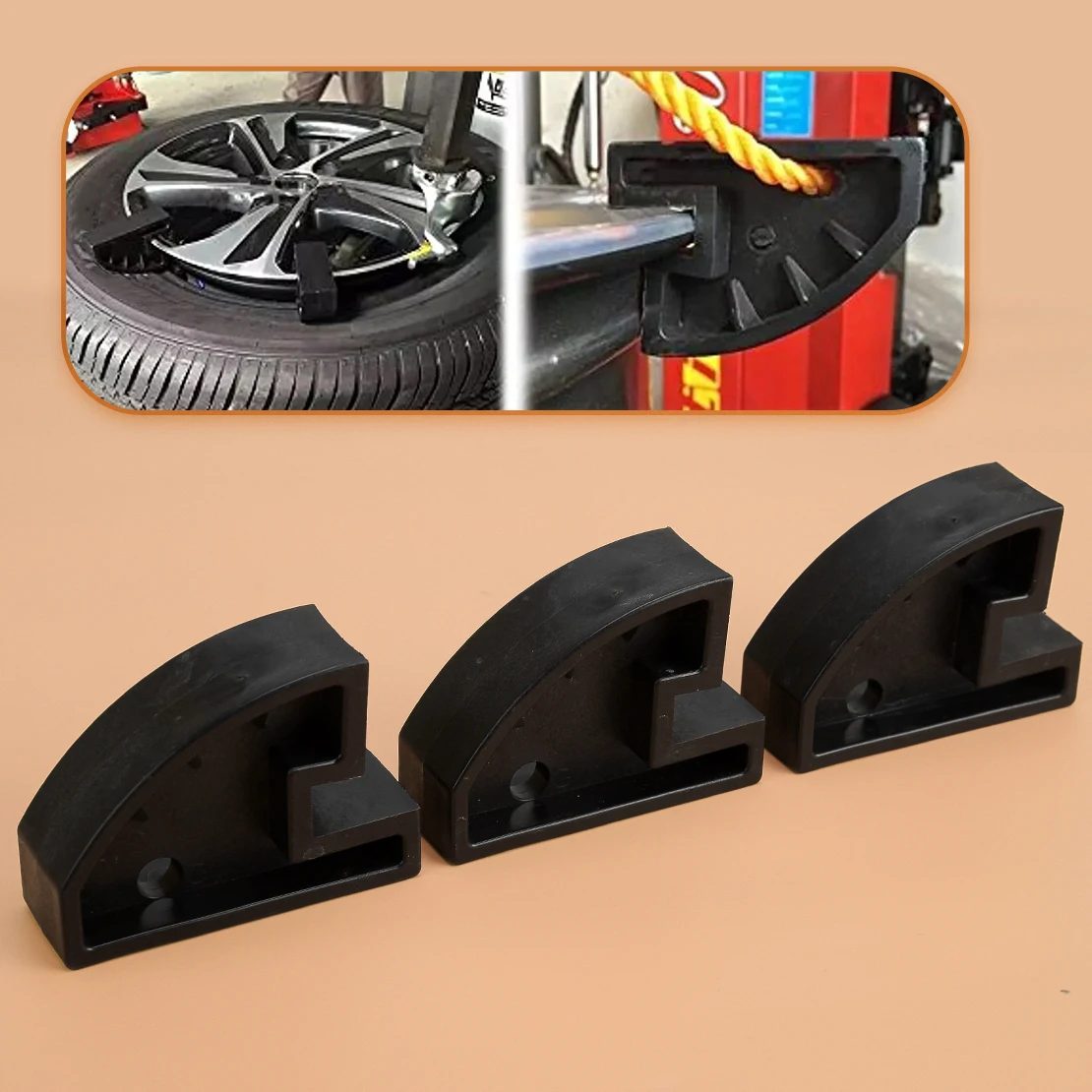 3Pcs Black Nylon Bead Drop Center Depressor Clamp Tool Wheel Rim Run Flat Tire Tyre Changer