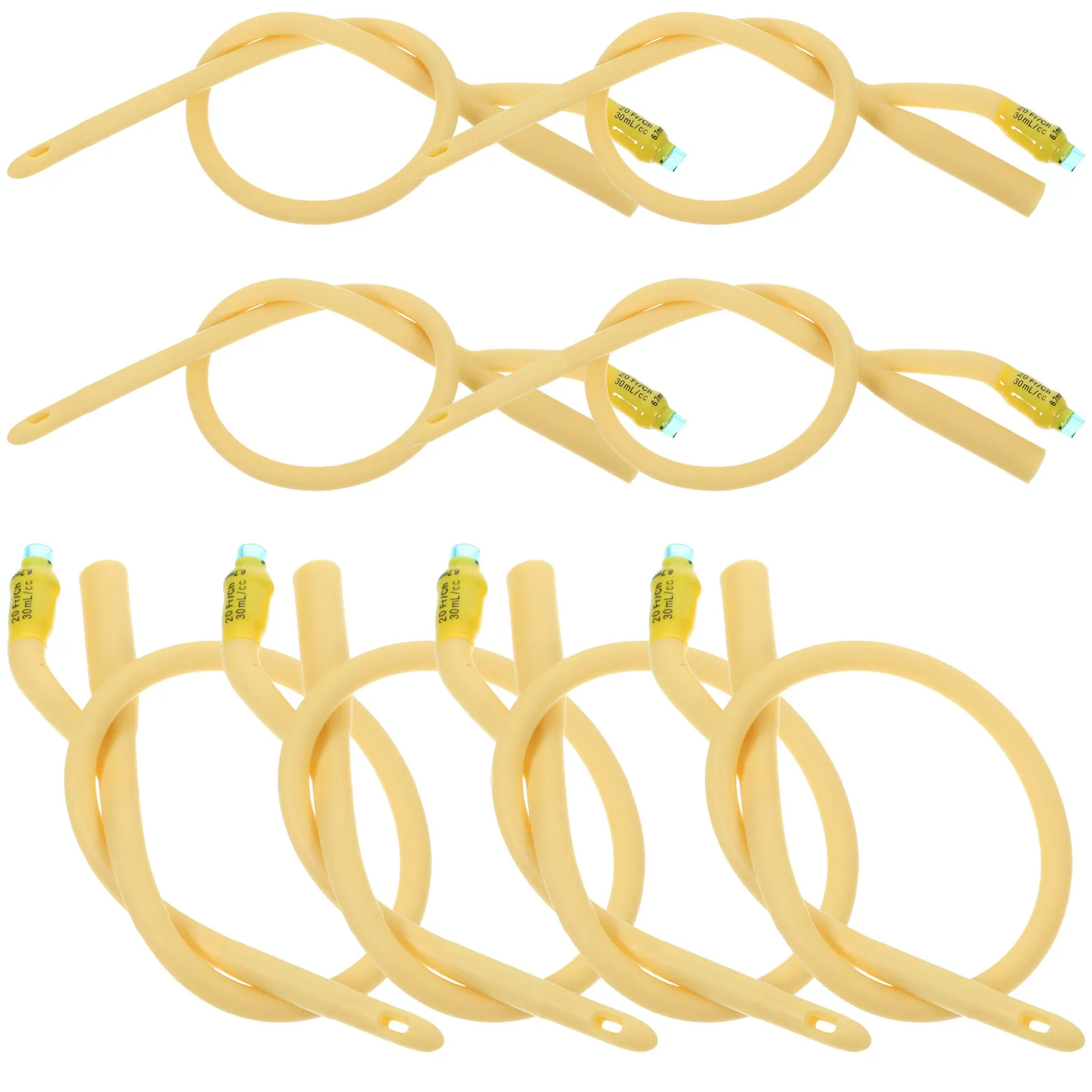 12Pcs Disposable Urethral Tube Dual-Chamber Urinary Catheter Professional Probe for Infirm Seniors Bedridden Patients Hygienic