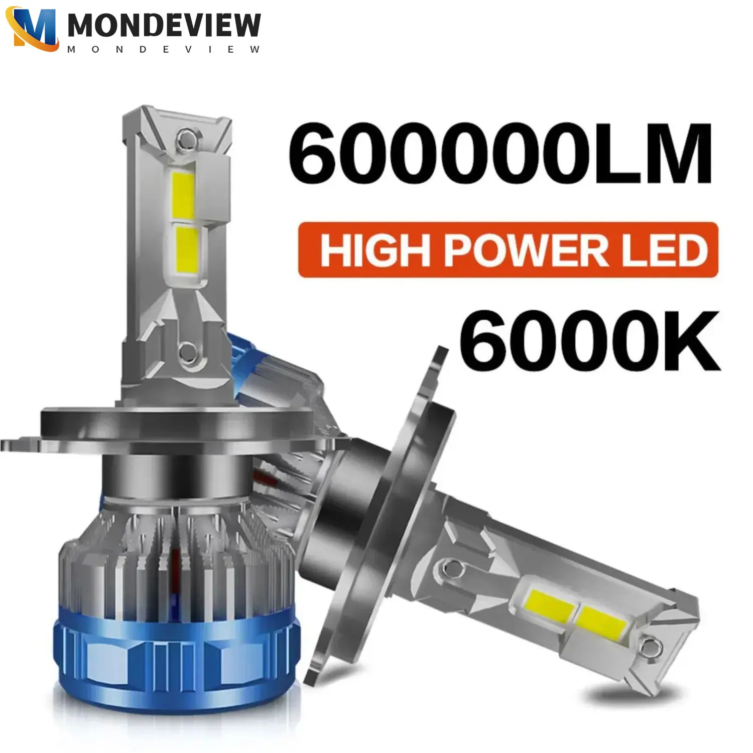 

MONDEVIEW 2pcs P16 car headlight H7 H4 H1 H11 LED bulb 600W high-power 600000LM high brightness daytime driving light