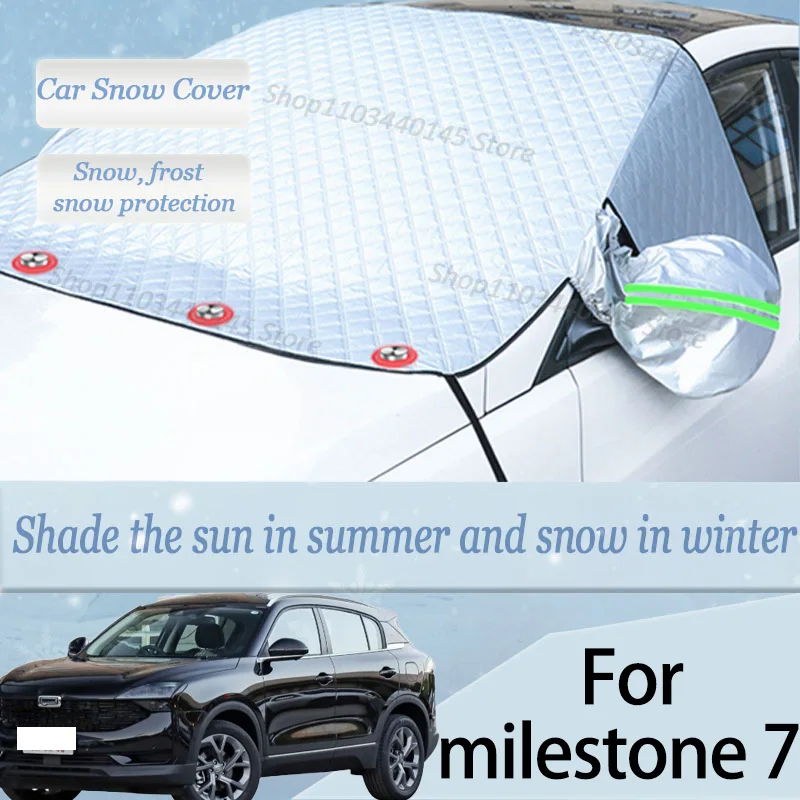 

For milestone 7 car Snow Windscreen, Snow, Frost, Dust and UV Visor, Winter car clothing, thick magnetic