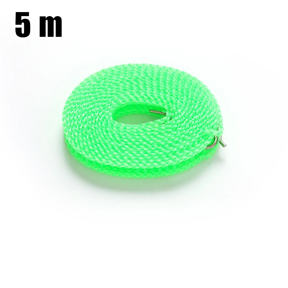 Outdoor Laundry Rope Retractable Clothesline Extendable Wall Drying Rack Color Clothes Clip Non-Slip Clothesline For Camping