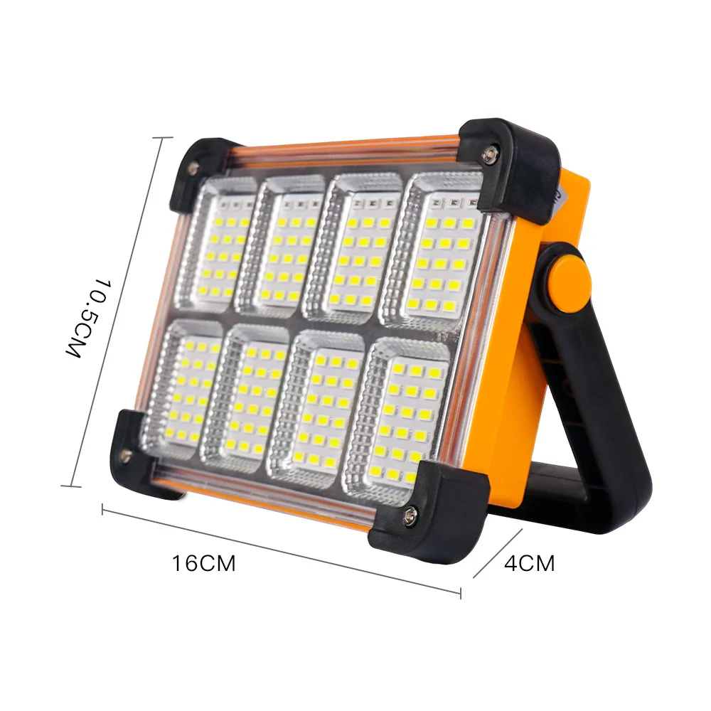 100W USB Rechargeable LED Solar Flood Light Emergency Light Strong Light Portable Camping Tent Lamp Work Repair Lighting