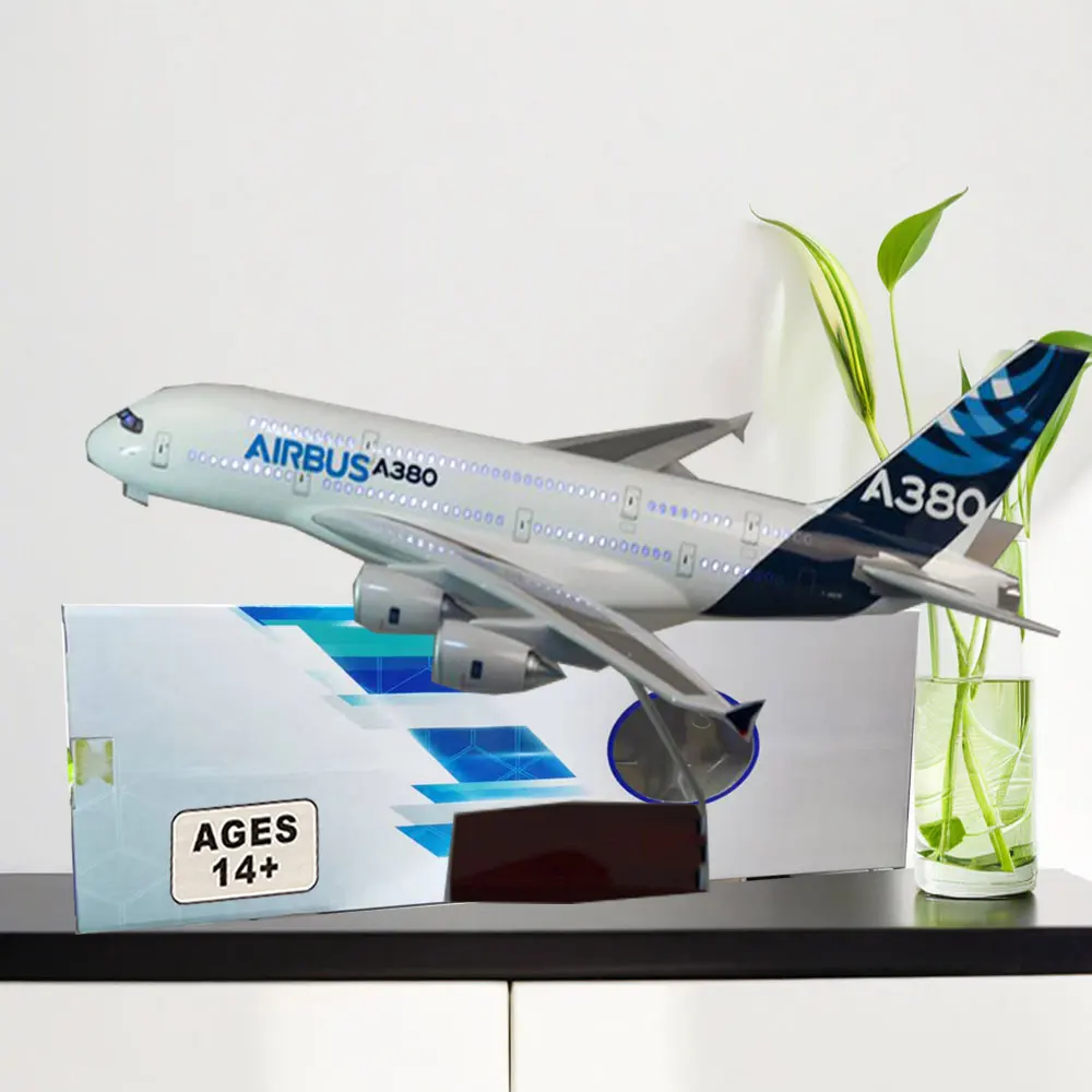 

1/160 scale aircraft Children's toy A380 prototype Airline model aircraft W Lightweight and wheeled landing gear resin miniature