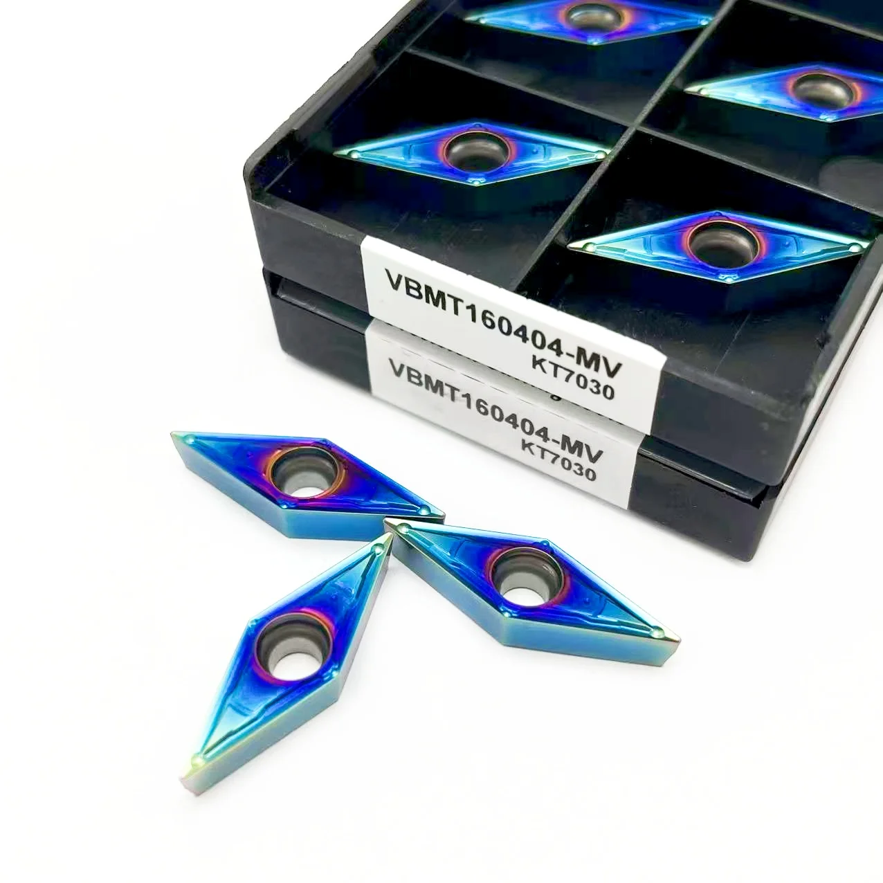 CNC-Drehmeißel VBMT110304-MV VBMT110308-MV VBMT160404-MV VBMT60408-MV Nano Blue für hochharten Edelstahl und gehärtete Werkstücke – Detail 4
