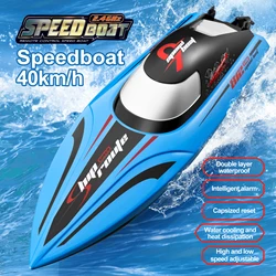 40 KM/H RC Boat motoscafo telecomandato ad alta velocità a lunga durata USB impermeabile a doppio strato ricaricabile per adulti bambini