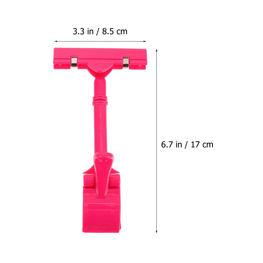 8 قطعة حامل بطاقة السعر البلاستيكية 360 درجة قابل للتعديل قابلة لإعادة الاستخدام التسمية المشبك لعرض علامة الرف مقاطع الرأس المزدوجة حامل التسمية