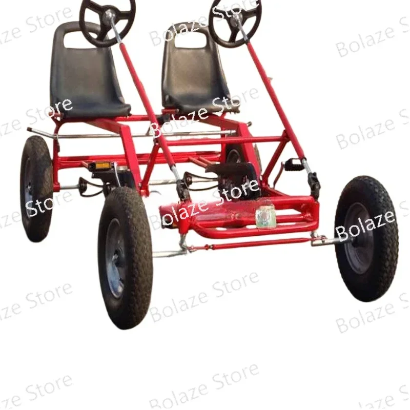 Plastic Four Wheel Heavy Duty Adults 4 Wheel Pedal Go Cart