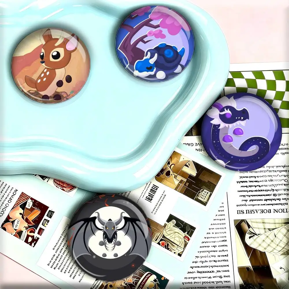 A-Adopt Me Game 25 32 44 58 75mm Badges Personalized Round Brooches Pins Accessory Gift