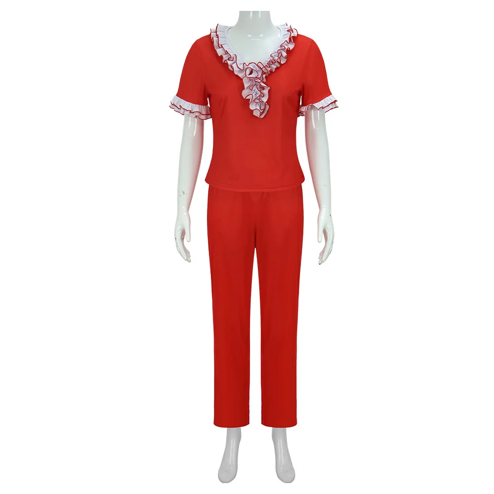 New Saturday Night Live Sally Red Costume Cosplay Halloween Carnival Party Performance Clothing