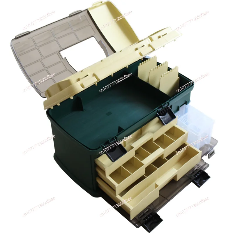 

Luya large fishing box multi-functional thickened anti-drop sea fishing toolbox portable storage