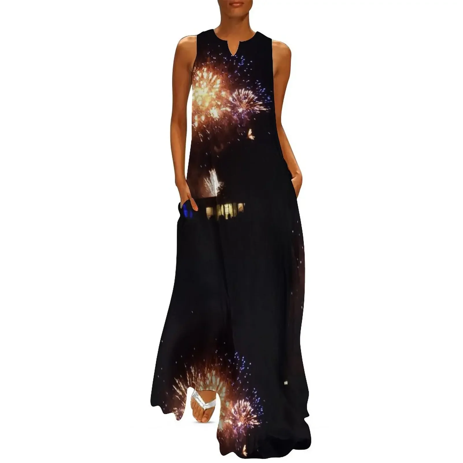 

multi color firework Long Dress Long dress dresses for womens 2025 Dress