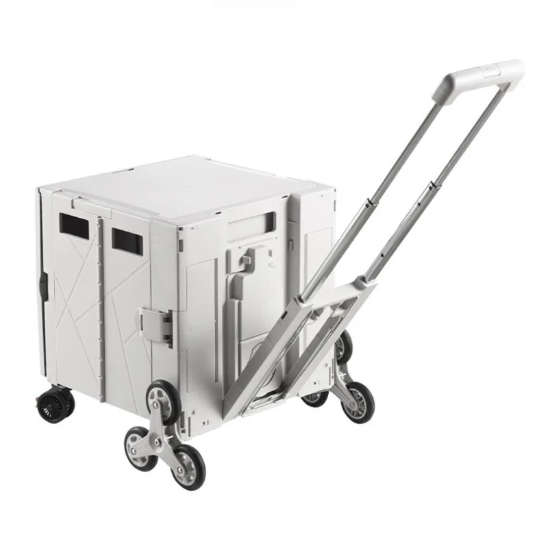 Expandable Foldable Hand Wagon Built In Table Design Portable Camp Cart Outdoor Camping Vending Field Activity Goods Transport
