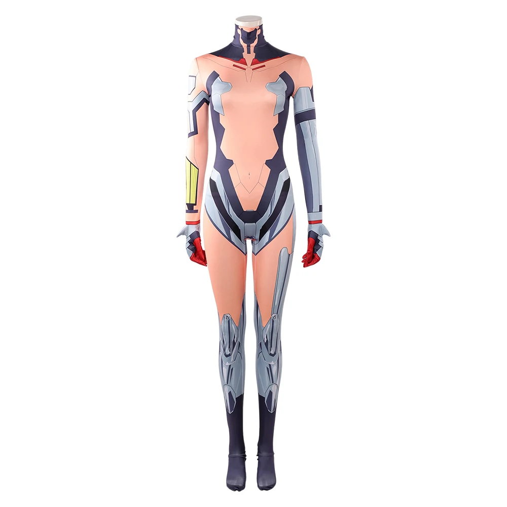 Anime Edgerunners Talia Yang Cosplay Jumpsuit Mask Wig for Women Costume Bodysuit Fantasy Roleplay Halloween Carnival Suit