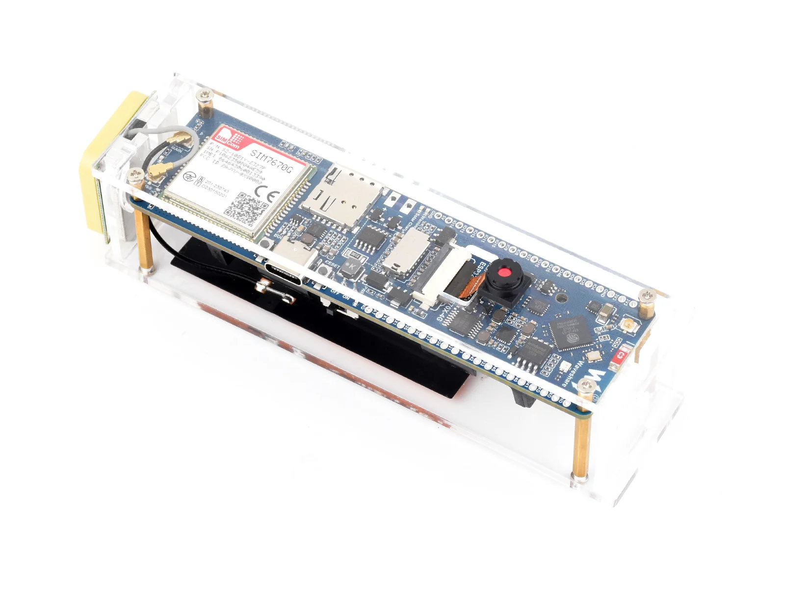 ESP32-S3-SIM7670G-4G Waveshare Placa de Desenvolvimento LTE Cat-1 WiFi GNSS Posicionamento Adequado para 4G Portátil WiFi Global