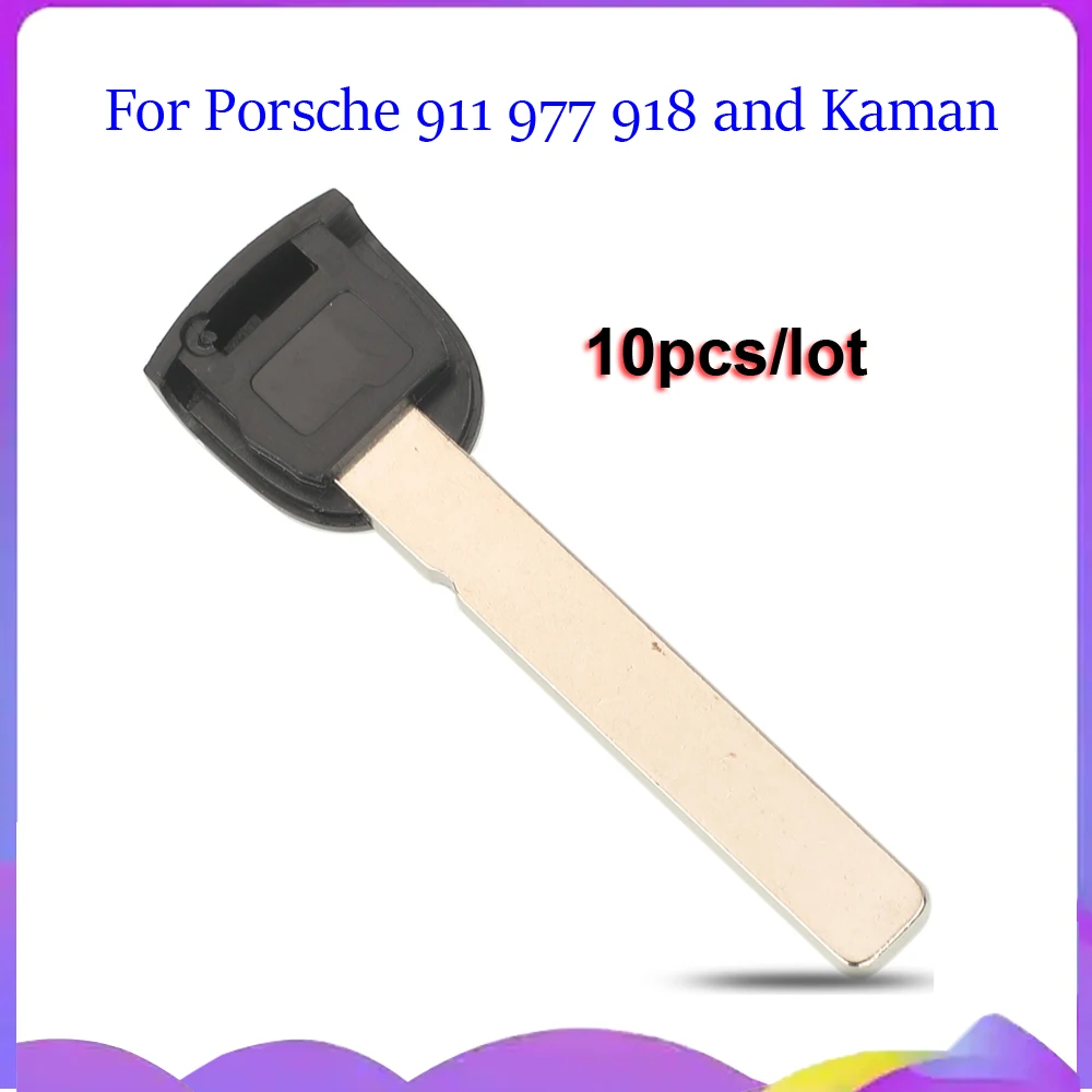 Jingyuqin New 10PCS Uncut Blank Emergency Smart Card Key Blade For Porsche 911 977 918 and Kaman Blanks Keys