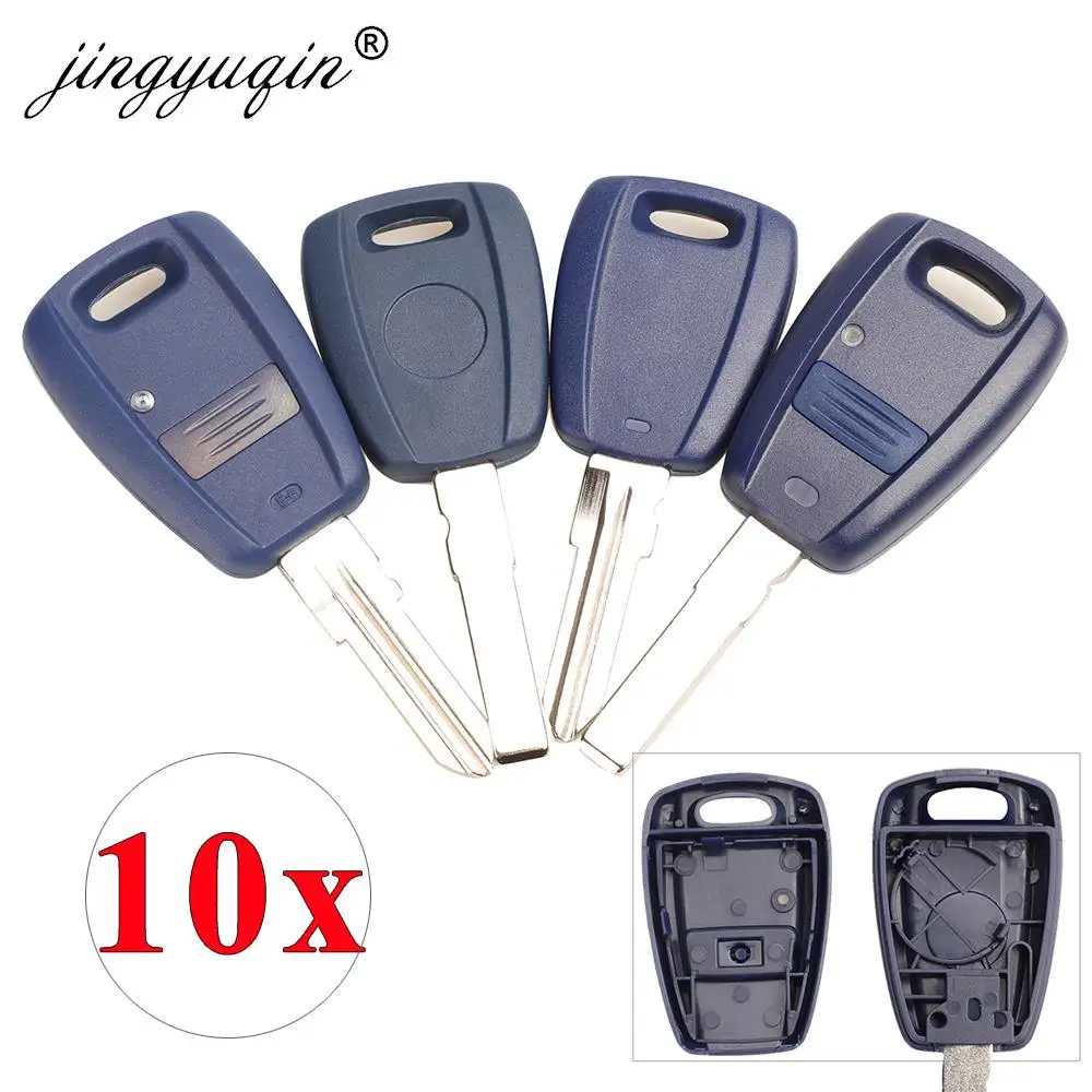 10pcs Transponder Chip Remote Car Key Shell Case For Fiat 500 Panda Fiorino Ducato Punto Brava Multipla Iveco Daily SIP22/GT15R