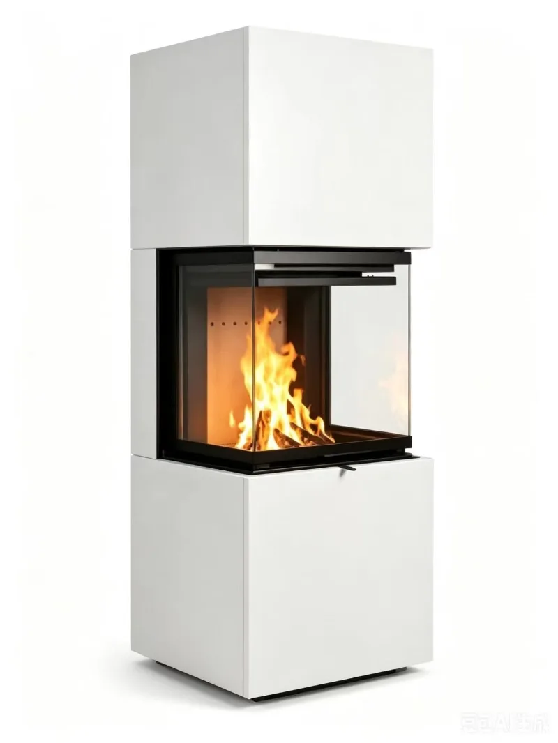 linear fireplace direct vent fireplace Wood Stove Modern Appearance High Temp Resistant Glass Stable Heat Output Freestanding