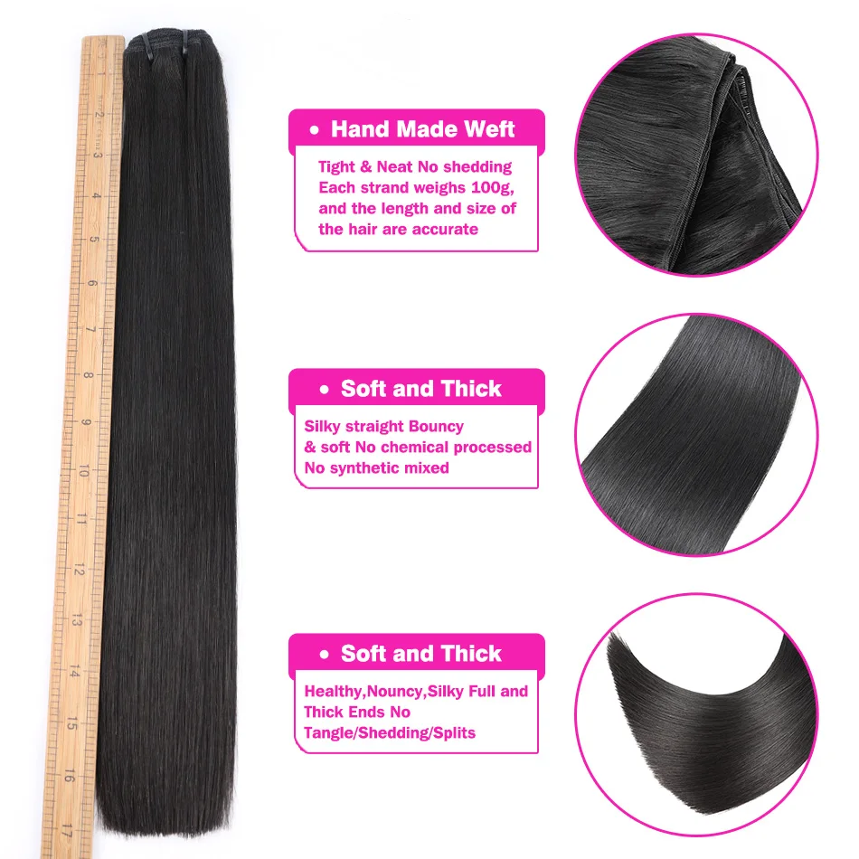 4 بوصة-24 بوصة العظام حزم من شعر طبيعي مفرود 12A البرازيلي ريمي الشعر البشري التمديد اللون الطبيعي #4