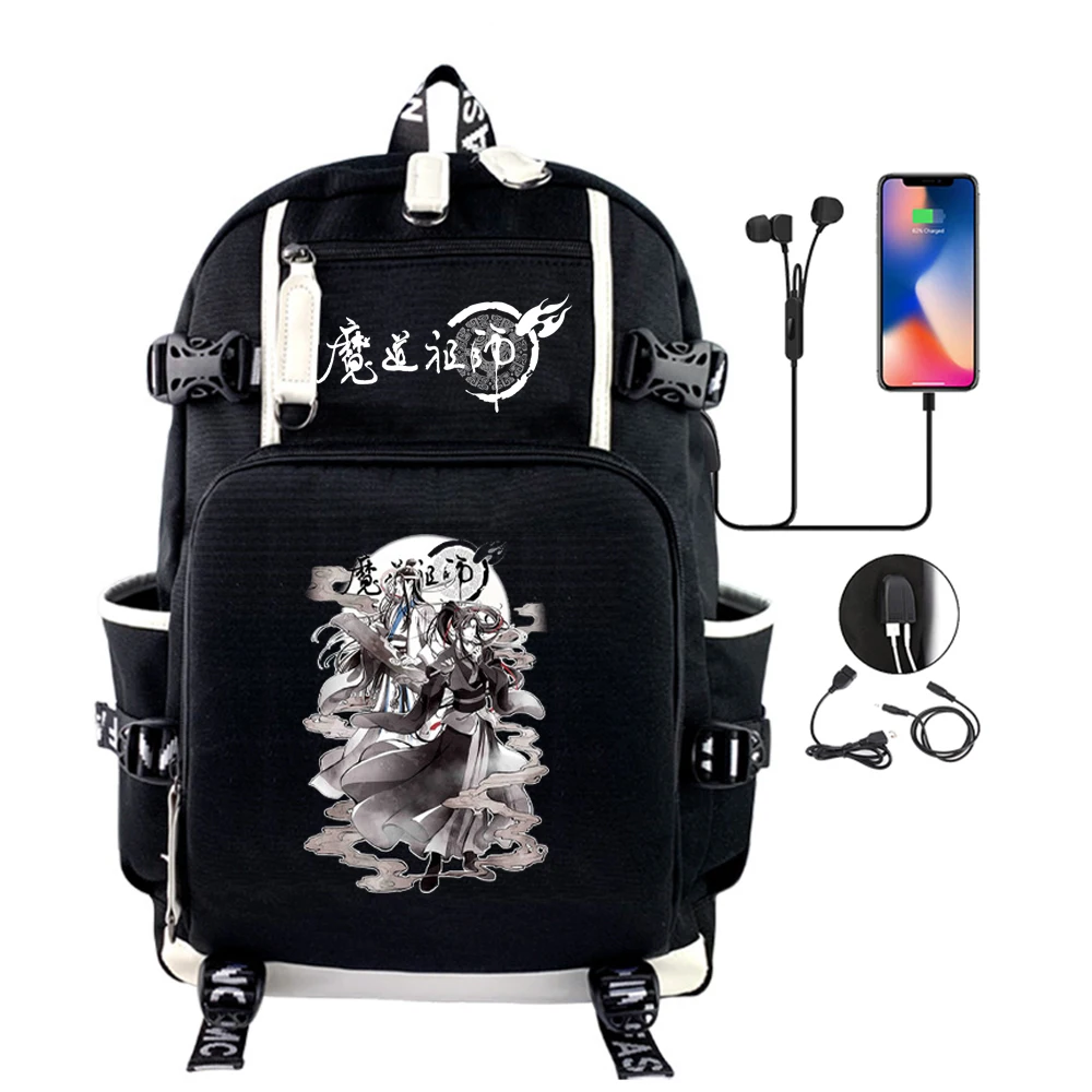 Anime Mo Dao Zu Shi Backpack School Bags Cosplay The Untamed Wei Wuxian Lan Wangji Travel Fashion Shoulders Outdoor Bags Gift