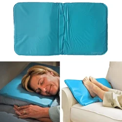 2pc Summer Ice Cold Pillow Massager Therapy Insert Mat Muscle Relief Cooling Gel Pillow Chillow Sleeping Aid Pad Neck PVC Pillow