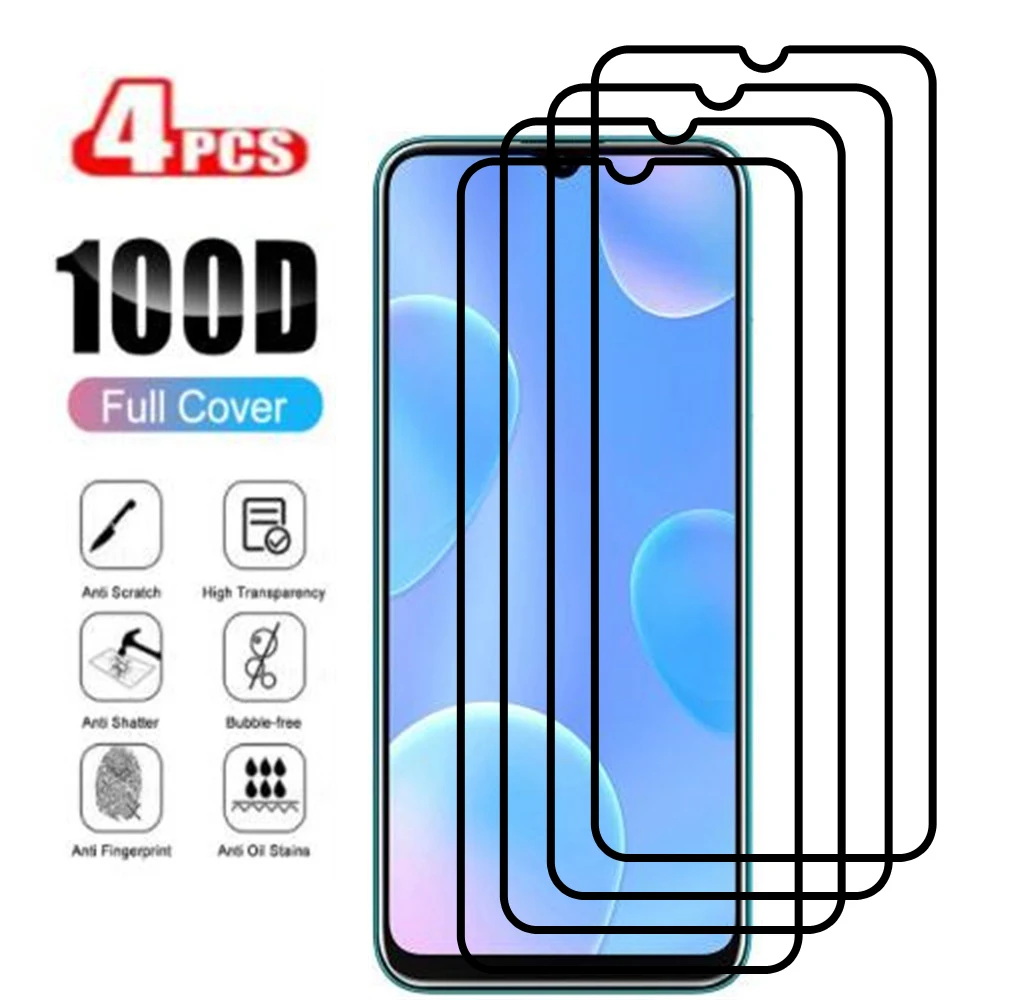 4PCS Full Cover For Blackview A80 Plus Tempered Glass On For Blackview A80 Pro A80S Protective Phone Screen Protectors Film