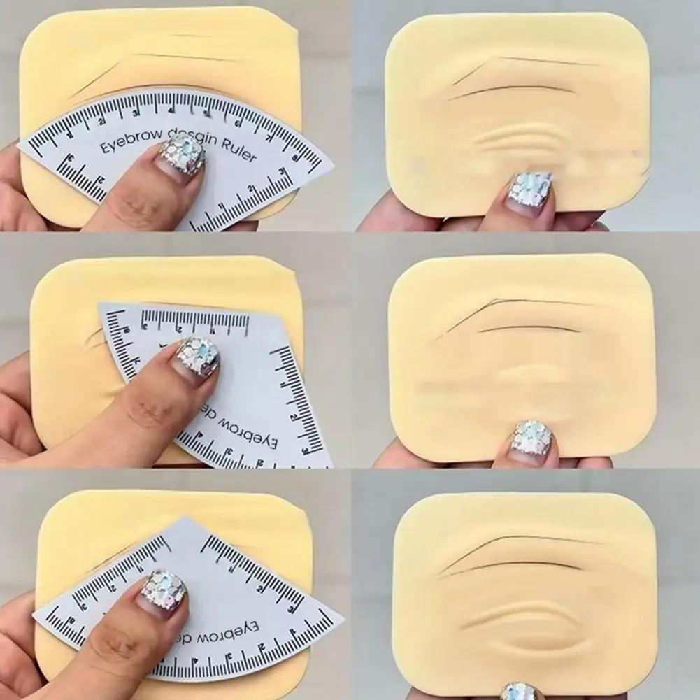 Eyebrow Stencil Kit Portable Eyebrow Design Ruler Professional Shaping Tool for Beginners Fast Drawing Microblading Mapping