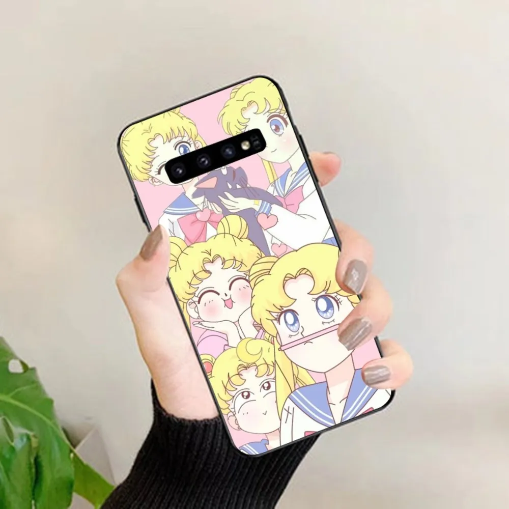 S-sailor Kawai m-moon funda de teléfono para Samsung S 9 10 20 21 22 23 30 23plus lite Ultra FE S10lite