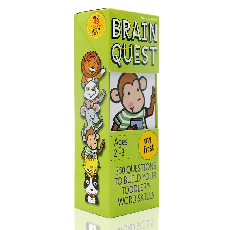 1Pack/Lot My First Brain Quest Ages 2-3 Years Old 350 Questions To Build Your Toddler's Word Skills Cards Textbooks Exercises