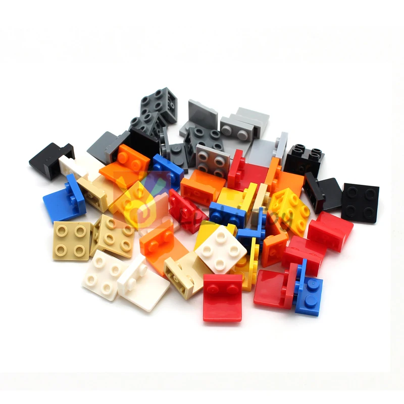 50pcs MOC Base Plate 99207 Bracket 1x2-2x2 Inverted Building Blocks DIY Compatible Figures Stand Display Assemble Brick Toys