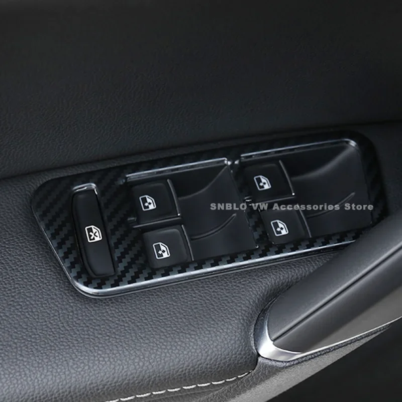 

Car Window Control Button Cover Window Switch Panel Trim Sticker for VW Golf 7 7.5 Accessories 2014-2019