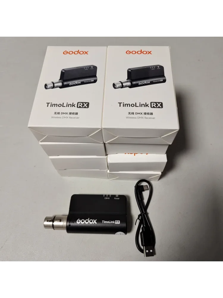 Godox TimoLink TX RX Wireless DMX Transmitter Receiver Set Automatic Frequency Hopping Built-in CRMX Lumenradio