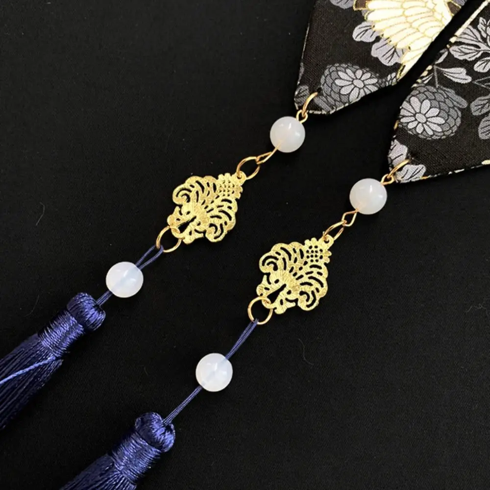Embroidery Chinese Style Hair Band Dragon Horse Face Skirt Ornament New Year Headwear Crane Tassel Hanfu Hair Accessories