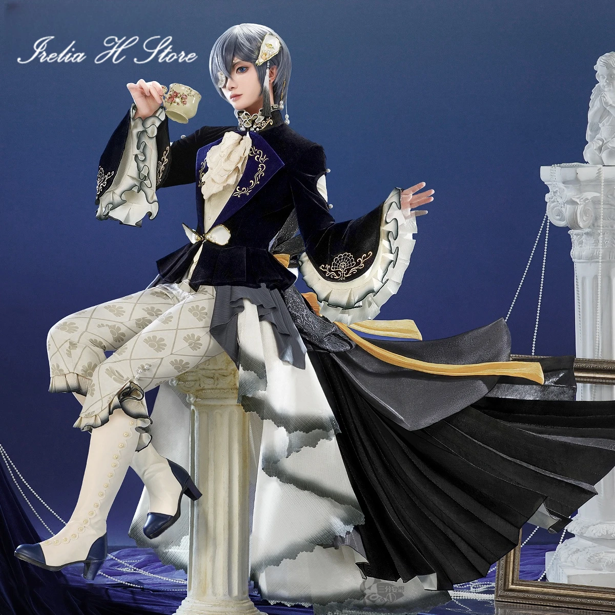 Pre sale Irelia H Store Black Butler Ciel Phantomhive Cosplay Costume Anime Game Ciel Oysters Uniform Suit Halloween Costumes