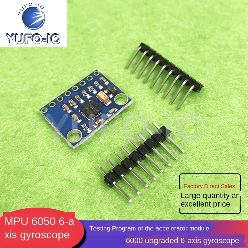 Free Ship 1pcs Mpu6050 6000 Upgraded 6-Axis Gyroscope Accelerometer Module Test Program