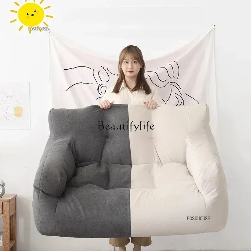 LJYLazy الكتان واحد مزدوج الحد الأدنى أريكة الترفيه كرسي بين باج غرفة المعيشة شخصية نفث أريكة أثاث المنزل الإبداعي