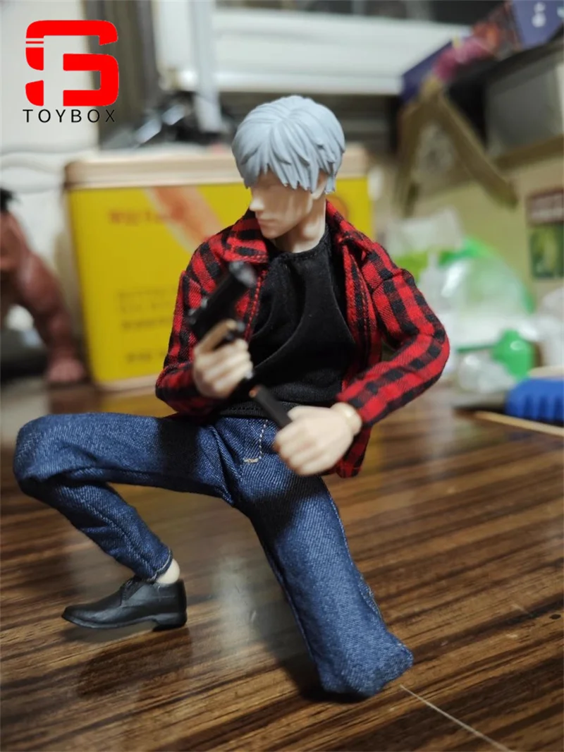 VTOYS X BMS Scala 1/12 Camicia rossa T-shirt nera Jeans Modello di vestiti Misura 12 pollici Soldato maschio Action Figure Body