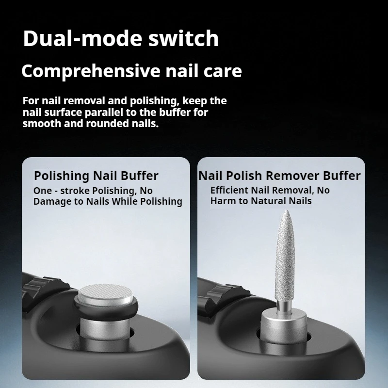 Electric Nail Clipper 3 in 1 Automatic Trimmer with Magnifying Glass HD Digital Display Nail Catcher 2 Modes USB Rechargeable gallery 3
