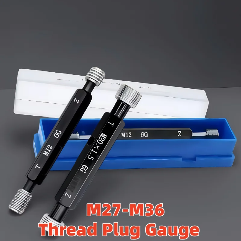 1PCS High Precision Metric Thread Plug Gauge 6G Internal Screw Gauge Fine Pitch Thread Test Tool for M27-M36
