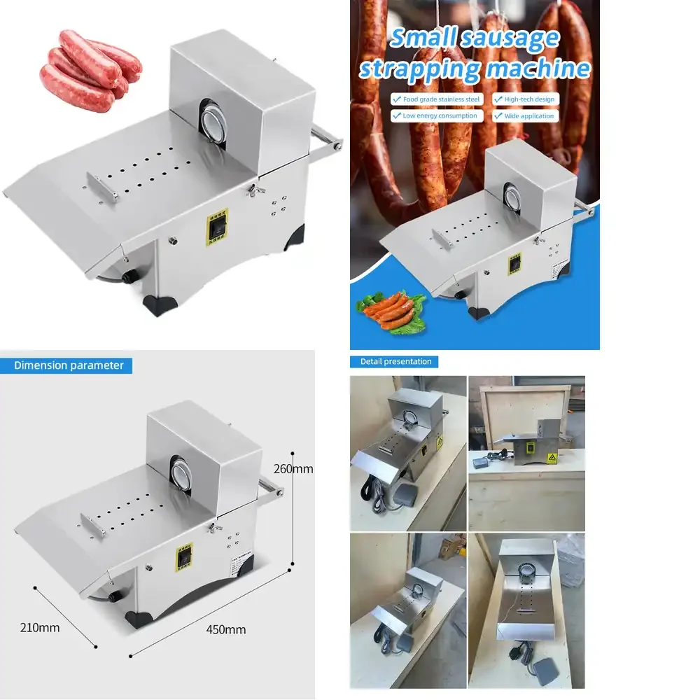 

12Hot Automatic 42mm Diameter Sausage Linker Tying Machine Knotting & Twist Equipment for Home Use Restaurants Hotels Manual