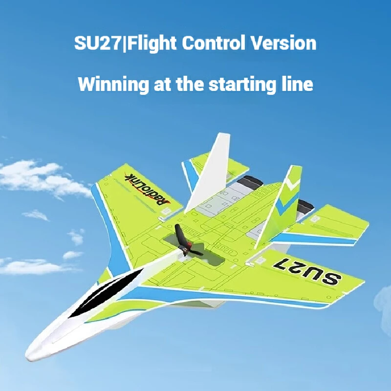 Nuovo Su27 Ala fissa Rc con controllo di volo Feedback di tensione a lunga distanza Fai da te Materiale della scheda magica Giocattoli per aerei resistenti agli urti