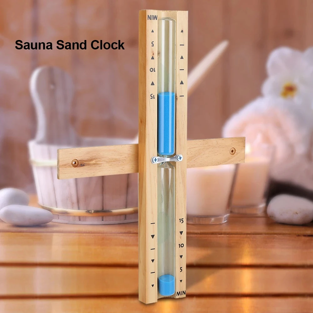 15 Minutes Saunas Sand Timer Precise Time Saunas Hour Glass Timer Wall Mounted Rotating Sand Clock Time Management Tool