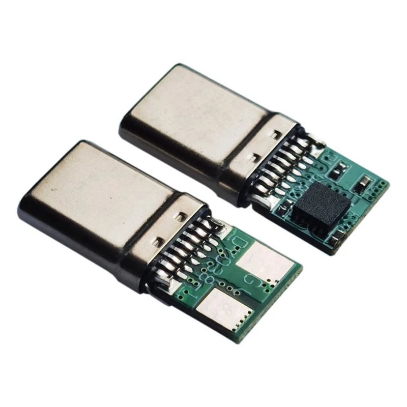 10Pcs Fast Charge Module PD/QC Decoy Board PD 2 3.0 DC Trigger Cable USB Type-C Male Plug QC4 Charge Connector
