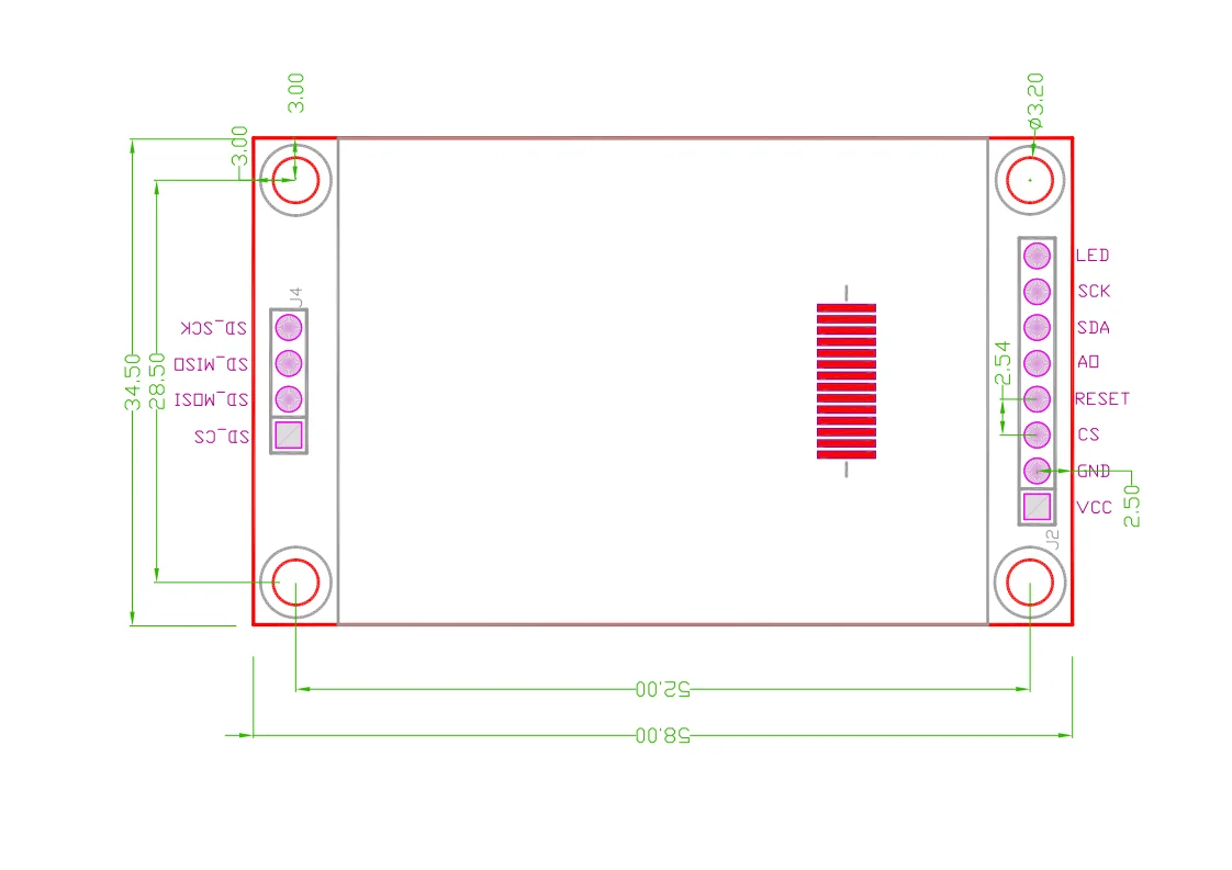 TFT LCD-Displaymodul 1,44/1,8/2,0/2,4/2,8 Zoll IPS 7-Pin SPI-Bildschirm ST7735/ILI9341 Treiber Touchpanel 320x240 für Arduino ESP32 – Detail 4