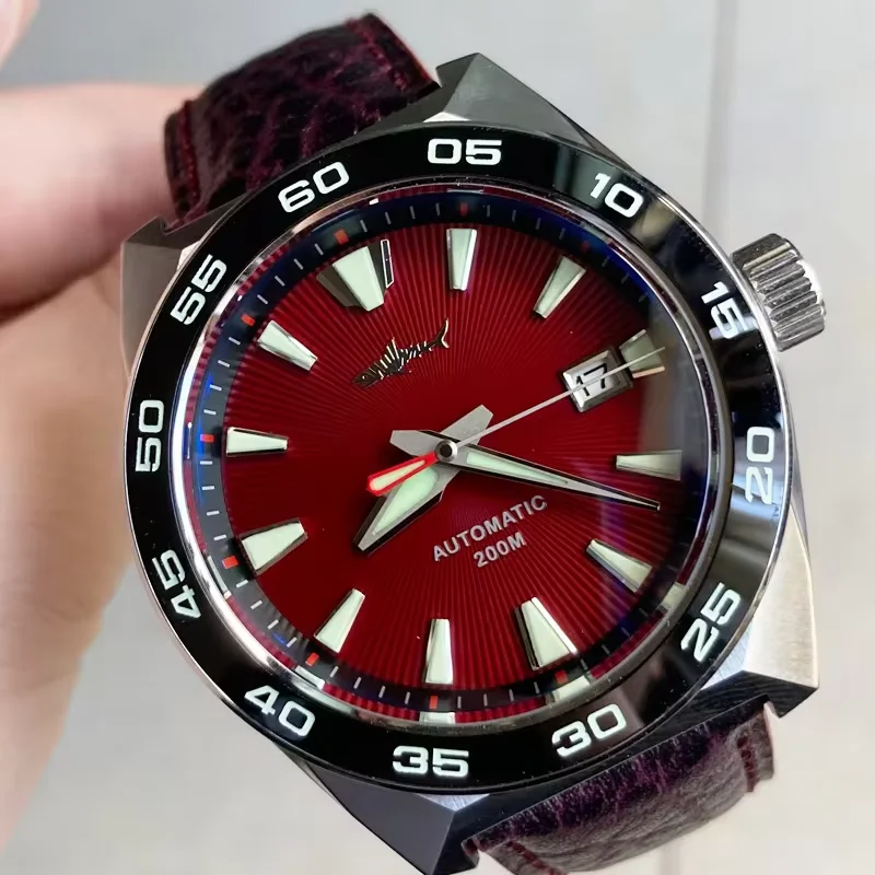 

Heimdallr Men's Retro GS Monster Dive Watch Red Dial Sapphire NH35 Automatic Movement 20Bar Waterproof Full Luminous Watches