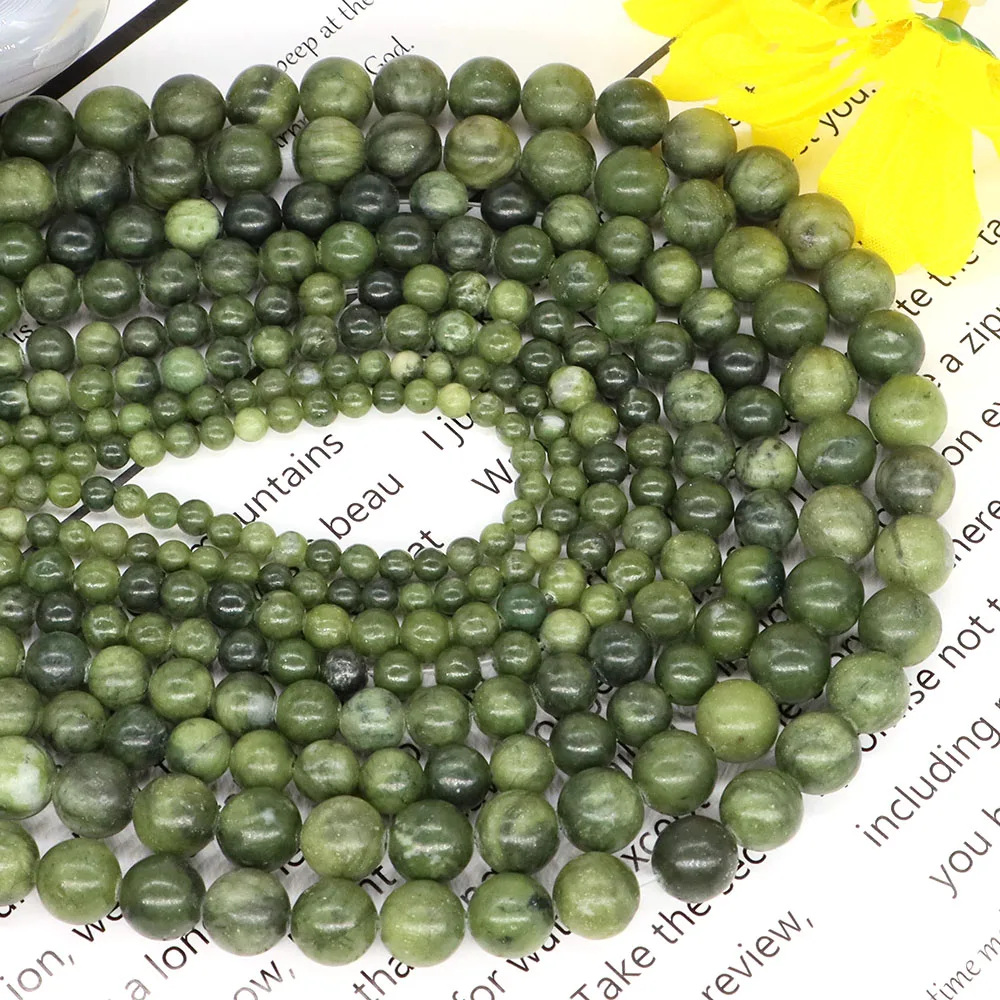 4/6/8/10mm Natural Stone Southern Jade Reiki Healing Crystal Round Loose Gemstone Accessories for Making Jewelry Diy Handicrafts - Image 3