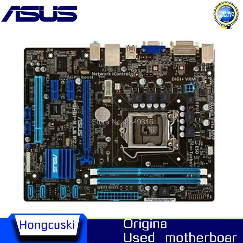 For Asus P8H61-M LE R2.0 LGA1155 Desktop Motherboard H61 Socket LGA 1155 i3 i5 i7 DDR3 uATX UEFI BIOS Original Used Mainboard