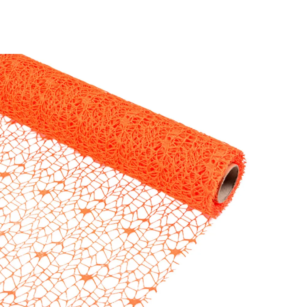 

DIY Gauze Roll Bright Color Jacquard Net Handmade Charm for Gift Wrapping Wedding Party Decor School Projects Orange
