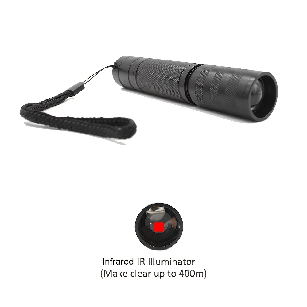 Linterna infrarroja IR profesional de 850nm, iluminador de mira láser, alcance de 400m para visión nocturna, caza y observación de vida silvestre